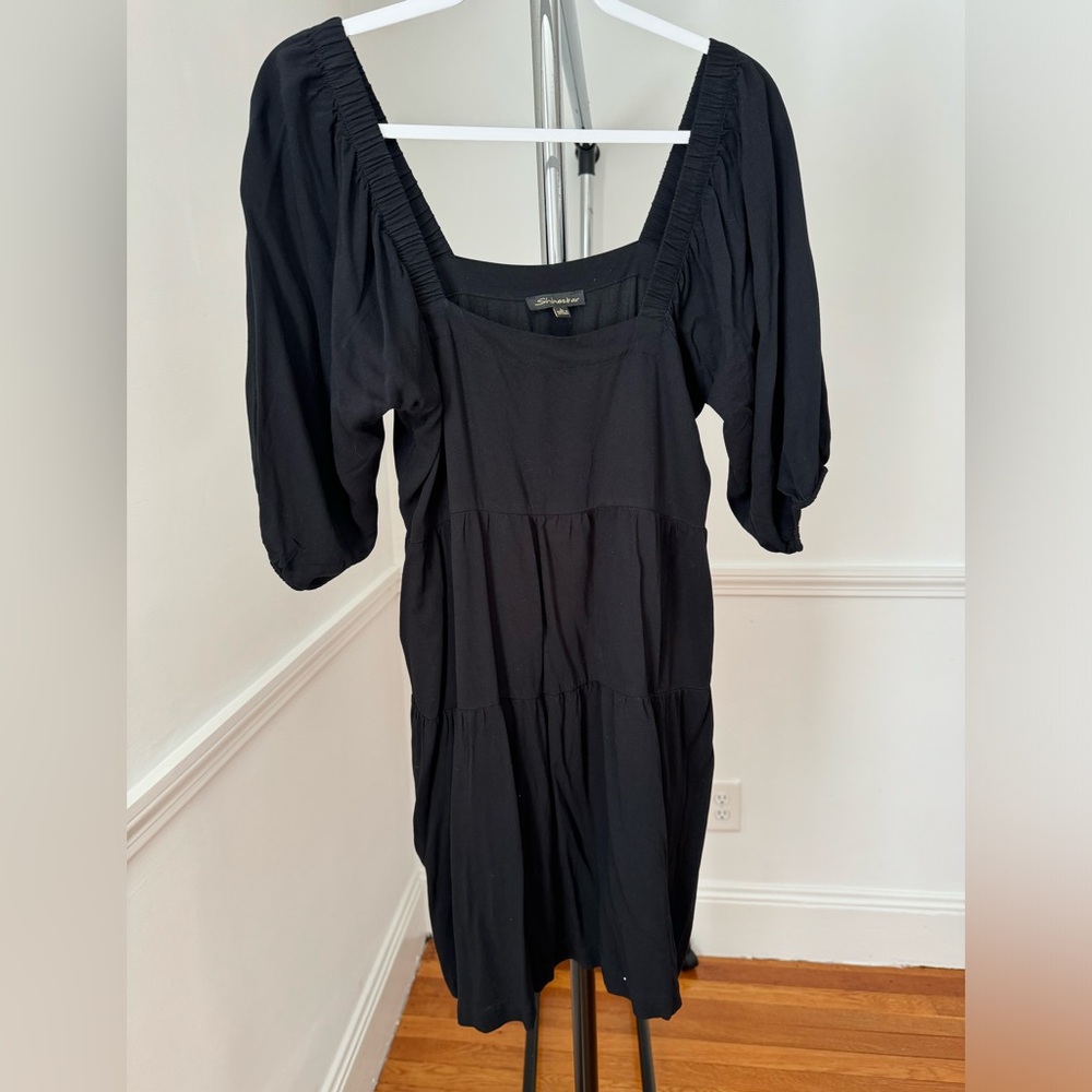 Black Shinestar Rayon Dress - Size L